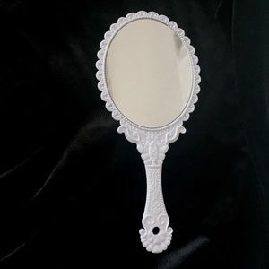 Vintage Floral Hand Held Butterfly Mirror